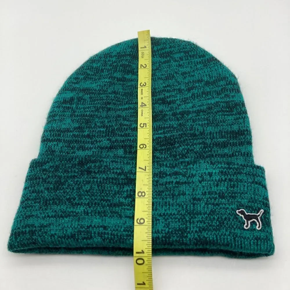 Pink Victoria Secret Women’s Green Beanie One Size Like New